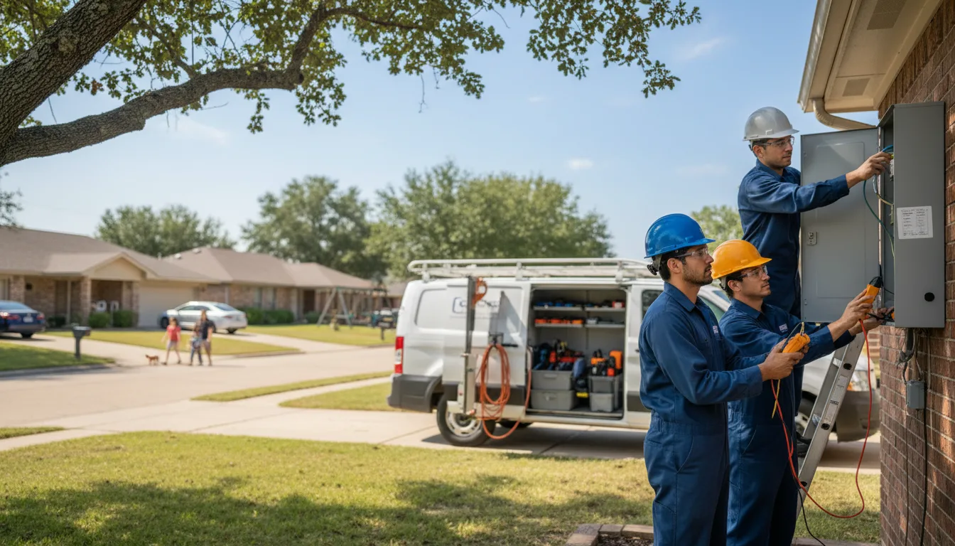 Certified electrician providing emergency electrical services in Peggy, TX